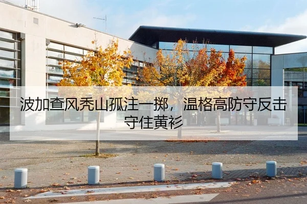 波加查风秃山孤注一掷，温格高防守反击守住黄衫